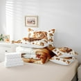 thumbnail image 4 of Erosebridal Safari Lion Bedding Sets Full Size, Autumn Fallen Maple Leaf Comforter Sets with Sheets, Afro Animal Wildlife Home Decor, Reversible 7pcs, 4 of 4