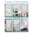 thumbnail image 5 of Blue Flowers Tie Up Curtains for Windows 63 Inch Length Balloon Curtains Kitchen Adjustable Balloon Window Shade Watercolor Botanical Floral Vines Plants Tie Up Bathroom Curtain Window 42"x63", 5 of 6