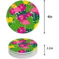 thumbnail image 1 of XDDJA Flamingo Set of 4 Round Coaster for Drinks, Absorbent Ceramic Stone Coasters Cup Mat with Cork Base for Home Kitchen Room Coffee Table Bar Decor, 1 of 4
