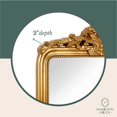 thumbnail image 4 of Hamilton Hills Top Gold Baroque Wall Mirror Rich Old World Feel Framed Beveled, 4 of 7