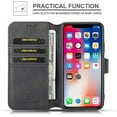 thumbnail image 2 of PU Leather Case for iPhone XS Max,Vintage Retro Premium Wallet Flip Cover TPU Inner Shell [Card Slots] [Magnetic Closure] Stand Function Folio Shockproof Full Protection for iPhone XS Max-Black, 2 of 16