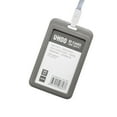 thumbnail image 3 of 3Pcs Couverture de Travail Porte-Informations d'Identification Sac de Bus Couverture de Badge d'Employé (Couverture Gris Foncé + Sangle de Suspension), 3 of 9