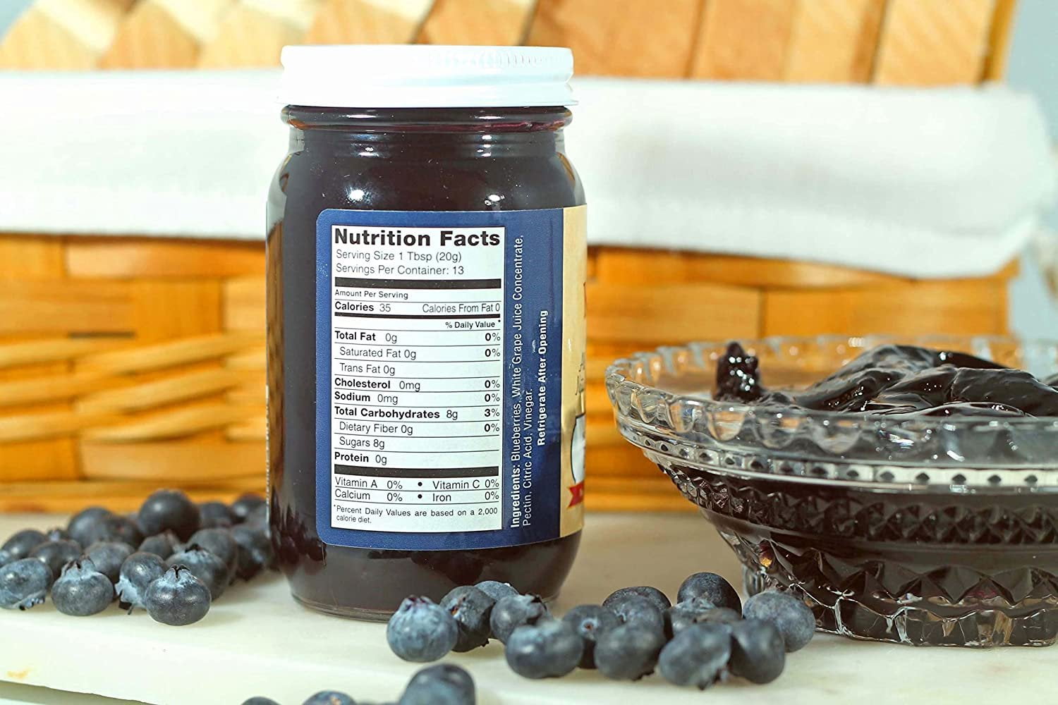 Kauffman Orchards Blueberry Fruit Spread, All Natural, No Preservatives or Granulated Sugar Added, 9 Oz. Pack of 1