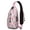 Pink-26, variant on Watermelon Sling Backpack with Cute Tropical Fruit and Sunshine Prints – Lightweight Durable Polyester Bag with Ergonomic Fit, Secure Zippers, Partitioned Compartments, Perfect for Summer