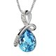 thumbnail image 1 of Collar con colgante de cristal liwang forma de gota de agua y lágrimas de ángel azul, 1 of 5