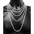 thumbnail image 3 of Hip Hop White Gold Plated Cubic Zirconia 4.5mm 24" 1 Row Diamond Choker Chain Bling Necklace Luxury Gift, 3 of 4