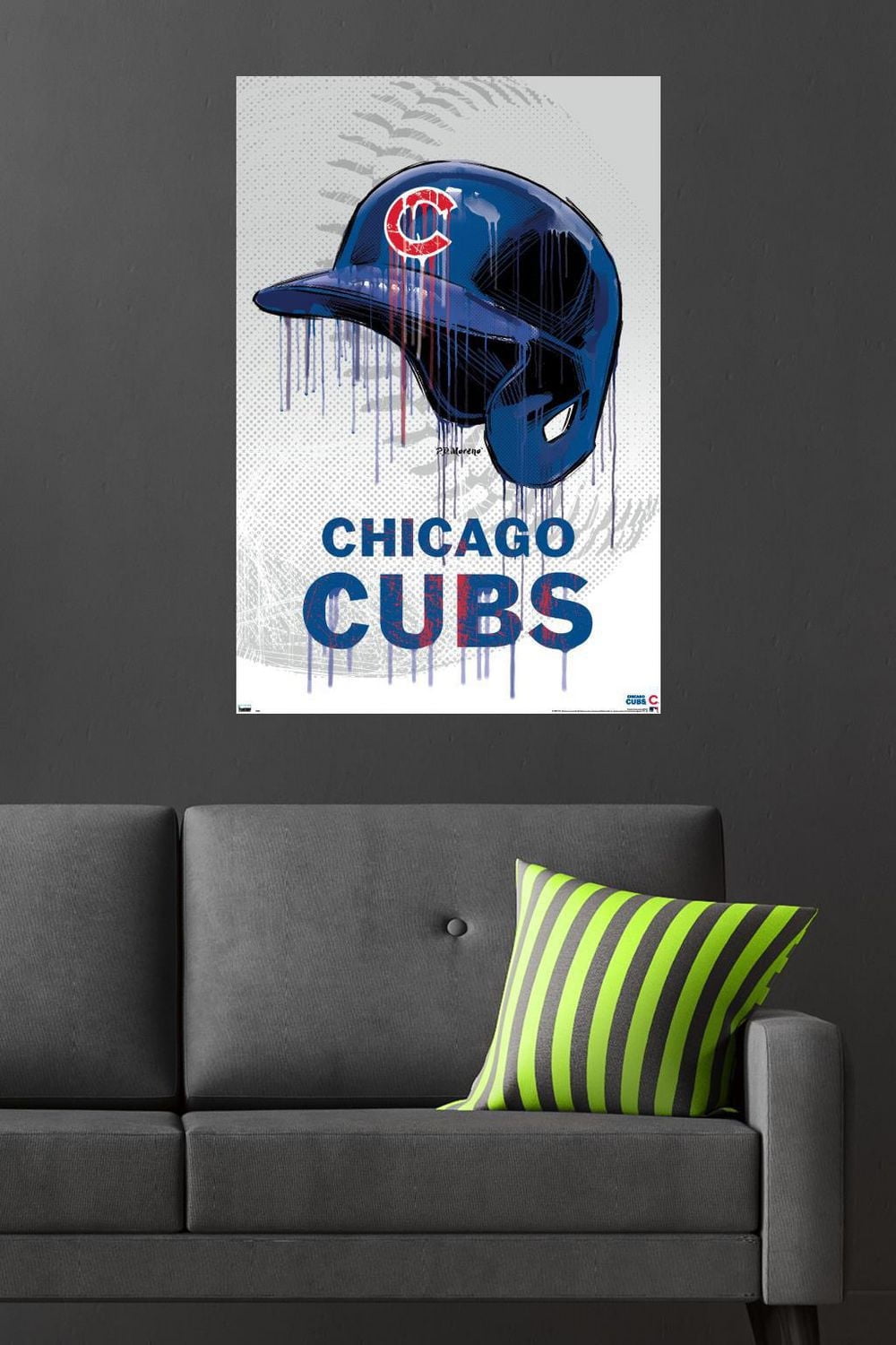 MLB Chicago Cubs - Drip Helmet 20 Wall Poster, 22.375" x 34"
