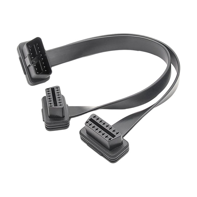 Riwesomey Cable de extensión OBDII para coche, repuesto portátil a doble, adaptador de vehículo de 16 pines, accesorios de pieza de Cable Vehículos, repuestos y accesorios Mis Riwesomey VI021648-00B