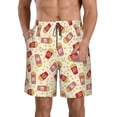 thumbnail image 1 of Fotbe Cartoon Popcorn Trajes de Baño Estampados para Hombre, Shorts de Verano de Secado Rápido, Ropa de Playa, Bañadores-Large, 1 of 6