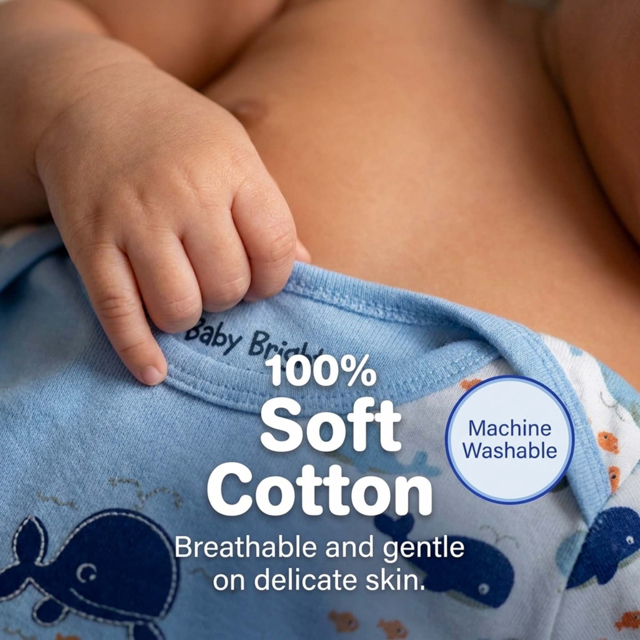 Baby Bright Newborn Essentials Must Have Clothes for Baby Boy, Outfit Gifts for Infant, Baby Shower Gift, 8-Pieces, Size 0-3 Months