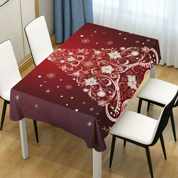 Ryvnso Christmas Tree Rectangle Table Cloth Tablecover Dinning Tablecloth 54"x72"