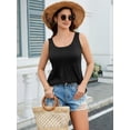 thumbnail image 5 of Zeagoo Women's Sleeveless Pleated Tank Top Square Neck Tunic Casual Summer Fashion Blouse Daily Wear, 5 of 7