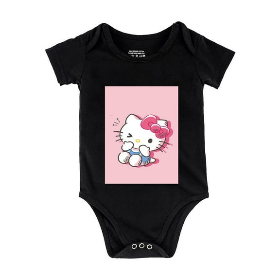 Hello Kitty Cartoon Baby Boy Girl Romper Newborn Cute Onesie Clothes Black 3M/59