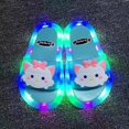 thumbnail image 1 of Zapatillas para niños y niñas, zapatos con estampado de animales de unicornio de dibujos animados, zapatos bonitos de moda iluminados, zapatillas de baño para niños pequeños, 1 of 5