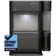 GE Appliances 38 lbs Capacity Built-In Ice Maker, Black Stainless Steel