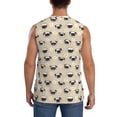 thumbnail image 4 of Balery Pug Dog Face Camisetas sin mangas para hombre, absorbe la humedad y protege contra el mal olor.-Small, 4 of 7