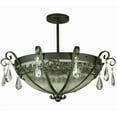 thumbnail image 3 of Meyda Tiffany 135848 Florentine 3 Light 24" Wide Semi-Flush Bowl Ceiling Fixture - Black, 3 of 7