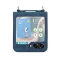 thumbnail image 5 of Compatible with Samsung Galaxy Z Flip 5 Wallet Case with Lanyard Strap Crossbody Leather Purse for Women-Blue, 5 of 5