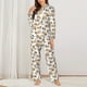 thumbnail image 2 of Balery Dachshund Dog Puppy Conjunto de Pijama con Estampado para Mujer, Conjunto de Dos Piezas con Manga Larga, Ropa de Dormir Suave con Bolsillos, Pijamas Cómodos-Medium, 2 of 7