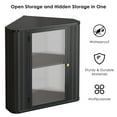 thumbnail image 4 of Soges Cornor Bathroom Medicine Cabinet, Metal Wall Mounted Storage Cabinet with 2 Shelves, Waterproof Storage Organizer for Makeup, Hanging Wall Cabinet for Bathroom,Laundry, Living Room, Black, 4 of 9