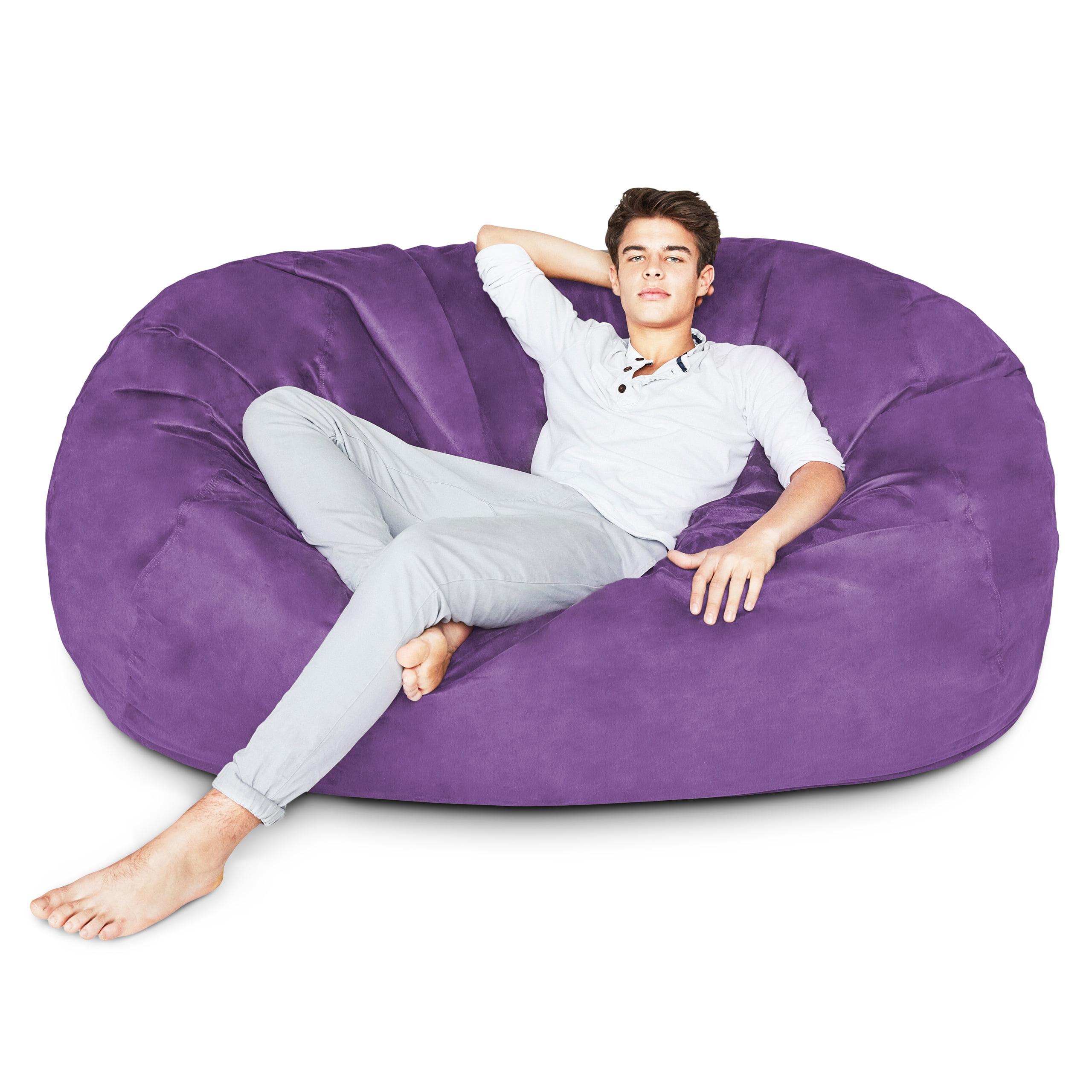 Lumaland Luxury 6Foot Bean Bag Chair with Microsuede