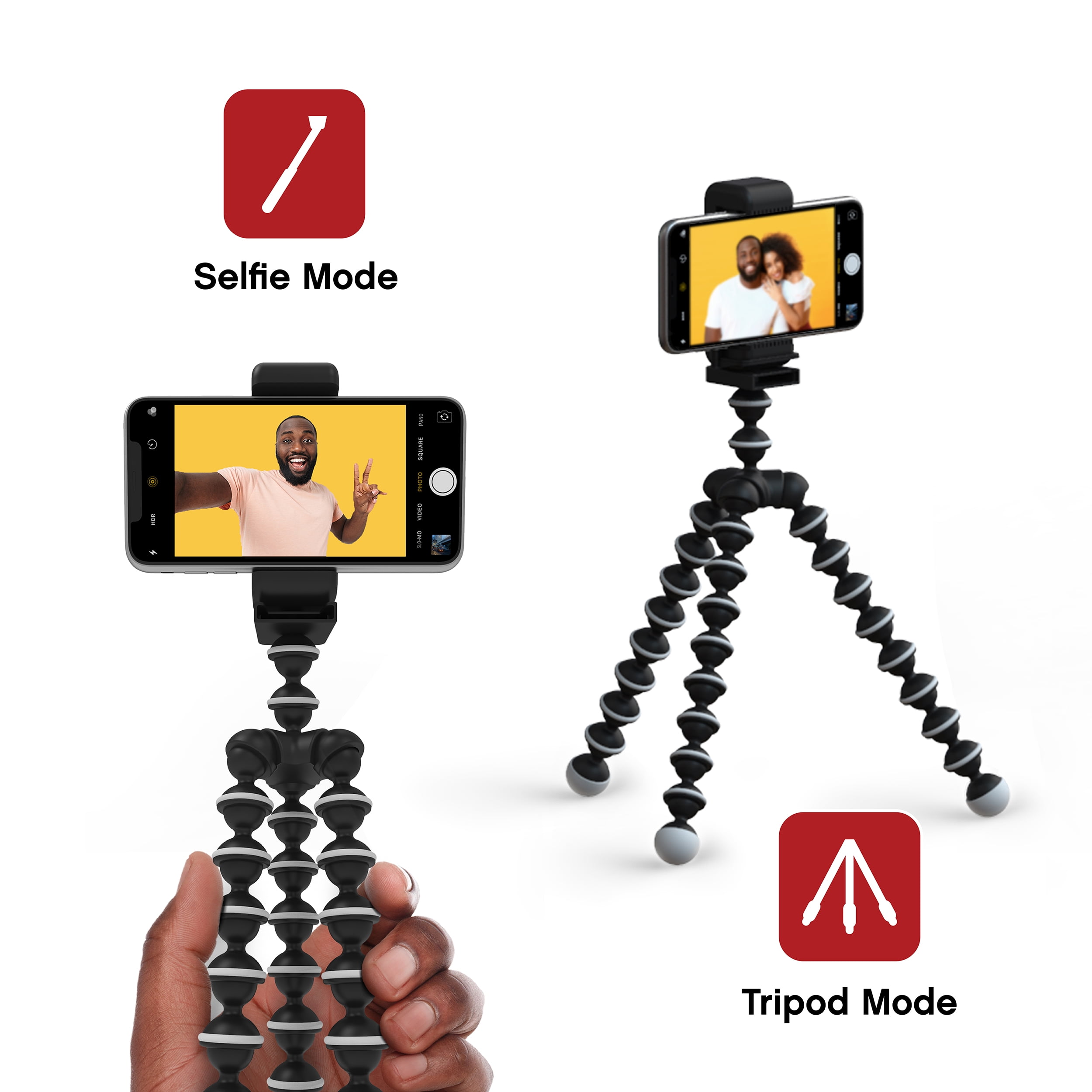 ON AIR Selfie Tripod Stick: Flexible Smartphone Stand With Shutter Remote