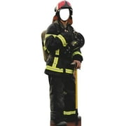 SS11181 Fire Fighter Man Woman Fireman Stand in Cardboard Cutout Standee Standup