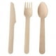 thumbnail image 2 of Cuchara desechable, cuchillo y tenedor de madera, cuchara, vajilla de protección del medio ambiente, juego de cubiertos, tenedor para pastel, helado, postre, cuchara de madera, pala de madera para, 2 of 3