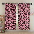 thumbnail image 5 of Blackout Kids Curtains,Pink and Black Of Leopard Print Childrens Insulated Curtains Set Of 2,Bedroom Essentials,Toddler Room Decor 52"x63", 5 of 5
