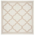 thumbnail image 2 of SAFAVIEH Machine Washable Rug Indoor/Outdoor Bermuda Collection - Bermuda Corie Geometric Quatrefoil Indoor/Outdoor Area Rug Ivory/Beige, 6'7" x 6'7" Square, 2 of 11