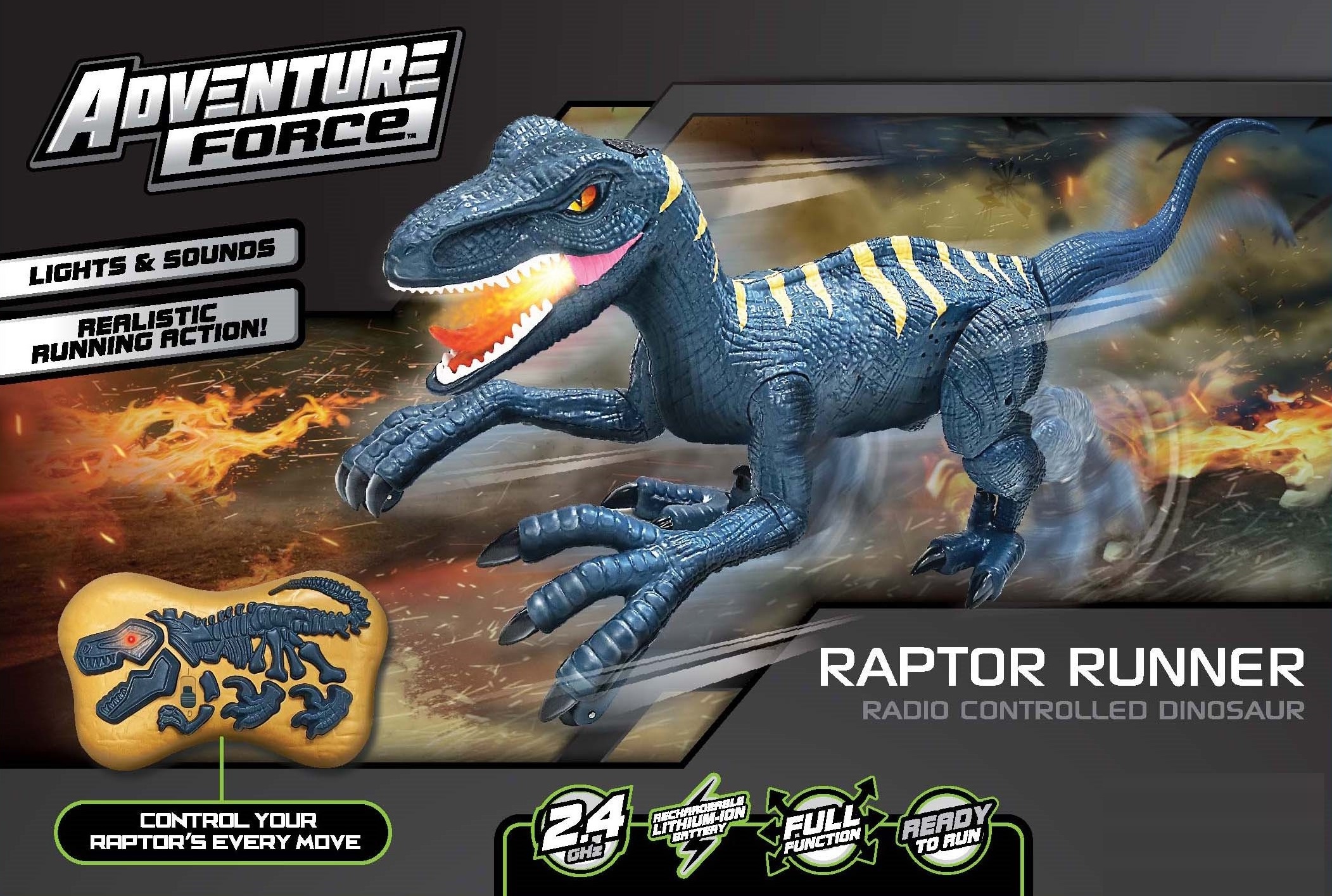 Adventure Force Raptor Runner RadioControlled 2.4G Dinosaur