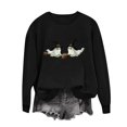 thumbnail image 5 of Women's Ghost Sweatshirt, Crewneck Long Sleeve Top, Casual Halloween Print Pullover for Fall Winter Everyday Wear, 5 of 5