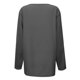 thumbnail image 4 of MHFRRA Camiseta Informal de Manga Larga con Cuello En V para Mujer. Camiseta Básica Cómoda para Uso Diario y Relajación. Ideal para Todas Las Estaciones. Combina Perfectamente con Jeans. Gris, 4 of 4