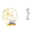 thumbnail image 1 of Estatua de hoja,Estatua de hoja para decoración del hogar,manualidades y obras de arte.,Escultura de hoja Figura Regalos decorativos Oro,Figura de escritorio,Estatua de bailarina de, 1 of 8