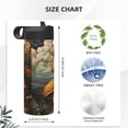 thumbnail image 4 of Yiaed Vintage Cloud Mushroom Print Water Bottle with Straw Lid, Stainless Steel Double Wall Insulated Water Bottle | Leak-Proof and Spill-Proof Water Bottle, 4 of 8