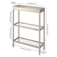 thumbnail image 5 of Henn&Hart 22" Satin Nickel Finish Metal/Glass Console Table, 5 of 5