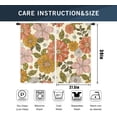 thumbnail image 3 of Flower Floral Spring Kitchen Window Curtains 2 Panels 27.5W x 39H Rod Pocket Retro Cute 70s 60s Pink Orange Retro Boho Funky Blossom Botanical Small Short Door Decor Bathroom Drapery Treatment, 3 of 6