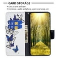 thumbnail image 4 of iPhone 14 Plus Case Cute Embossed Pattern Premium Leather Wallet Cover Flip Stand Credit Card Slots Pocket Holder Magnetic Closure Folio Case for iPhone 14 Plus, Group Butterfly, 4 of 8