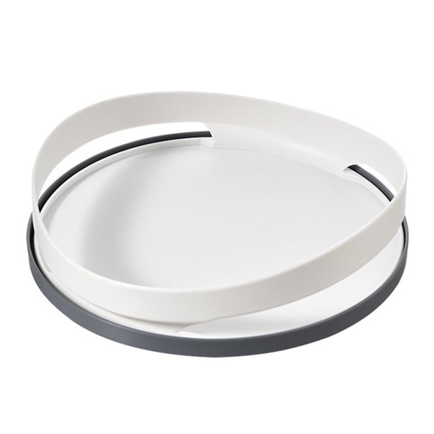 Turntable Organizer for Snack Kitchen Round Plastic Rotating Tray with