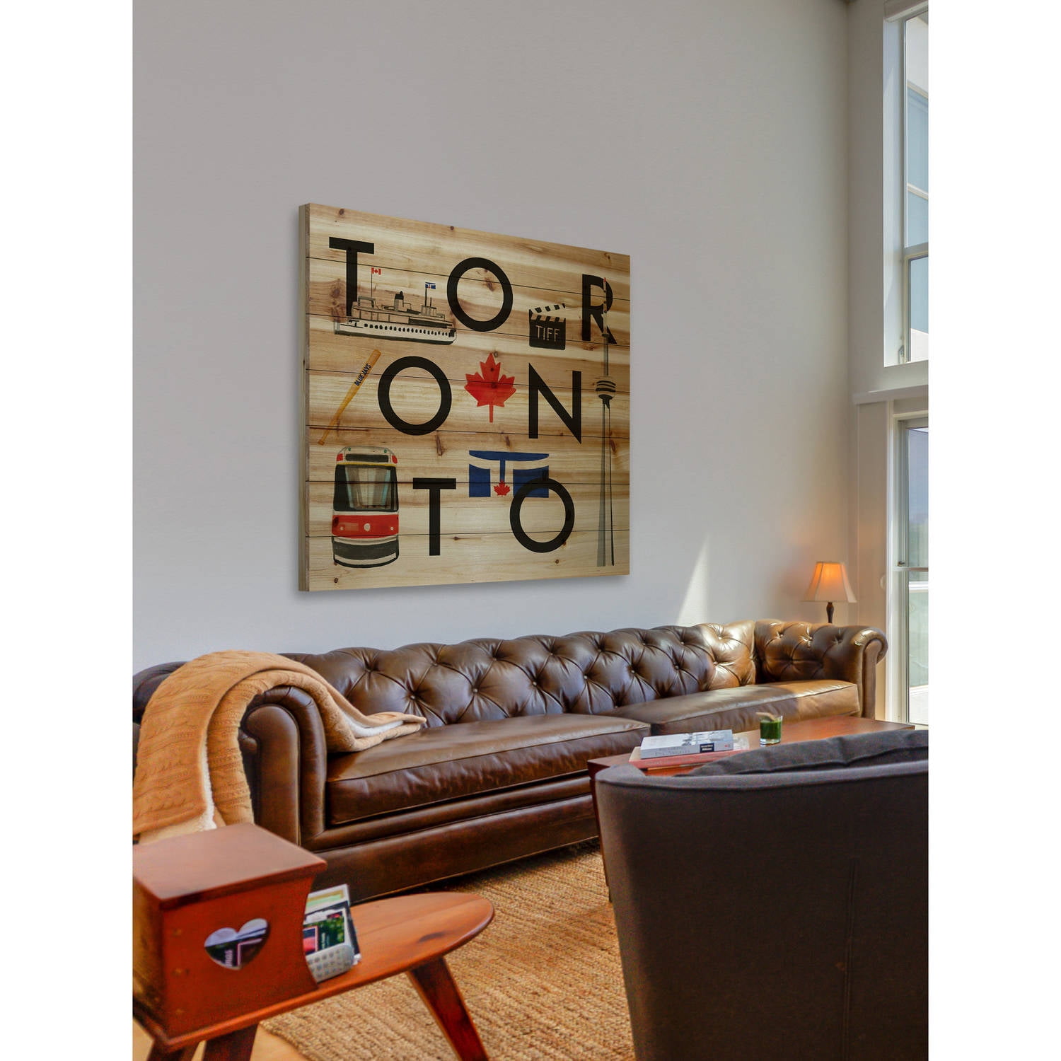 Marmont Hill 'Toronto Square' by Molly Rosner Painting Print on Natural Pine Wood
