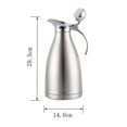 thumbnail image 2 of Silver Vacuum Insulated Carafe 2l Kitchen Stainless Steel Coffee Pot House Hot Water Bottle, 2 of 4