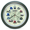 thumbnail image 1 of Freightliner Trucks Gunmetal Silver 13 inch Acrylic Sound Hanging Wall Clock, 1 of 1