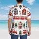 thumbnail image 4 of Balery Christmas Houses Camisas hawaianas de manga corta para hombre, camisas playeras de corte holgado, camisas de vacaciones con botones,Small, 4 of 7