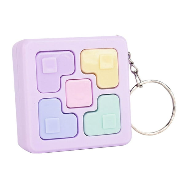 Pocket Mini Classic Game Machine perfecl Llavero Retro Videojuegos Para Adultos Mujeres Violeta