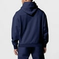 thumbnail image 6 of Jinhomg Mens Big and Tall Track Suit 2 Piece Soft Cotton Sweatsuit Casual Comfy Solid Full Zip Hoodies with Elastic Waist Sweatpants Sports Jogging Sets Deal of The Day Clearance Navy S, 6 of 10