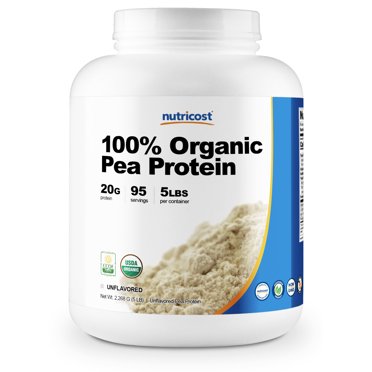 FORUN Organic Pure Pea Protein Isolate Powder – 4KG (8.8lbs), Unflavored, No Sugar, Vegan