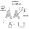 thumbnail image 5 of AUNOOL Initial Earrings for Women Dainty Hypoallergenic S925 Sterling Silver White Gold Plated Letter Initial Stud Earrings for Women Jewelry Gifts, 5 of 7