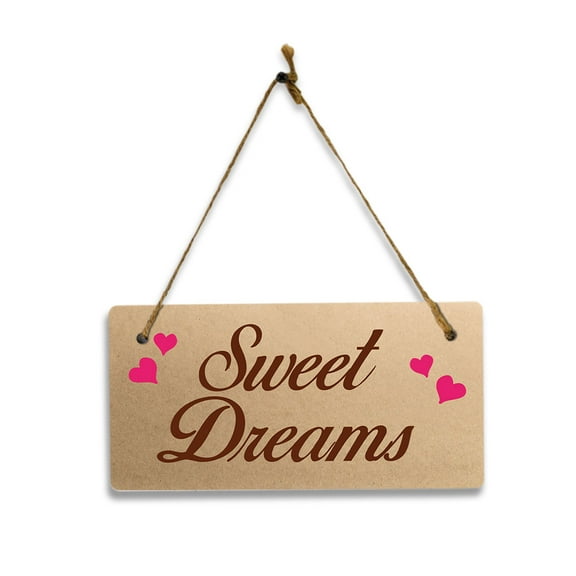Signs ByLITA Sweet Dreams 5x10 Hanging Plus Wall or Door Sign | Home Decor