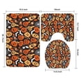 thumbnail image 3 of Autumn Halloween Pumpkin Pattern Bathroom Rugs Sets 3 Piece,Toilet Cover Set,Absorbent Non Slip Bathroom Mats Sets with U-Shaped Contour Rug Toilet Rug Set, 3 of 5