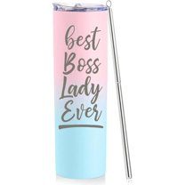 Best Boss Lady Gifts For Women Boss Gifts 20oz Boss Lady Cup Boss Day Gift for Female Boss Birthday Christmas Farewell Leaving Job Gifts for Women Presents for Boss Lady Skinny Tumbler With Lid Straw
